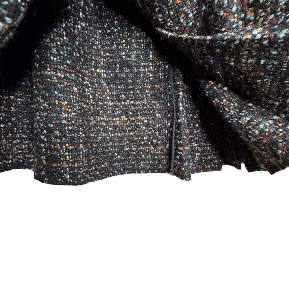 DOLCE & GABBANA Skirt Brown High Waist Tweed Crystal Buckles Wool 40 US 4 E18 - Picture 3 of 10